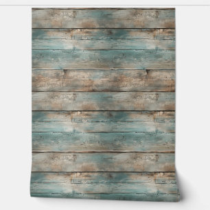 Papier Peint Cartes de clôture en bois bleu rustique