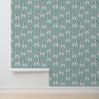 Cartoon Cute Zebra et Motif en bambou pour enfants
