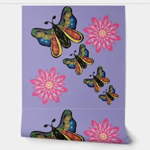 Papier Peint Cascade de Papillons Artistique Personnalisée