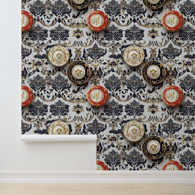 Papier Peint Casino Jeux de hasard Chips rouges et noirs (Application)