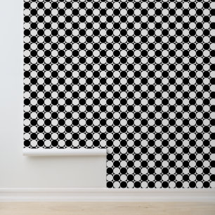 Papier Peint Cercle de couleurs DIY dans un carré #2 Noir Blanc