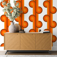 Cercles Brown orange foncé Waves Lignes Motif