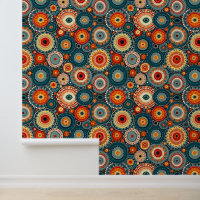 Cercles de mandala bohémiens | Retro Folk Art Moti