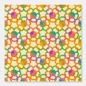 Papier Peint Chainmail floral en Crème (Recto)