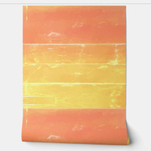 Papier Peint Chaleureux Bright Orange Blanc Abstrait Rayures Co