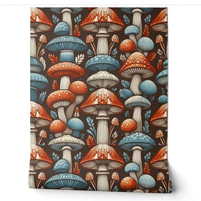 Papier Peint Champignons à l'américaine (Déroulement)
