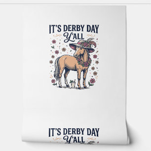 Papier Peint Chapeau floral de cheval de Derby Day Y’all