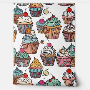 Papier Peint Charme Cupcake personnalisable