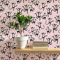 Chat de danse Motif rose pâle