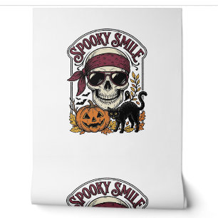 Papier Peint Chat squelette Halloween Graphique de citrouille v
