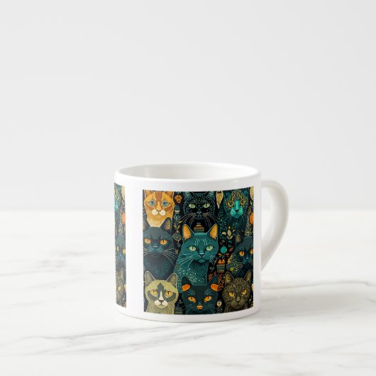 Papier peint Chats Espresso Mug (Devant droit)