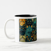 Papier peint Chats Mug à deux tons, 11 oz (Gauche)