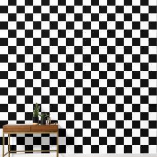 Papier Peint Check Black White Checkered Pattern