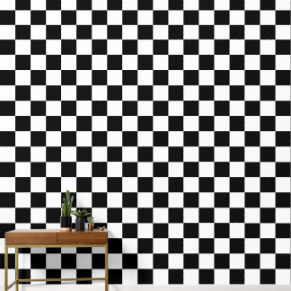 Papier Peint Check Black White Checkered Pattern