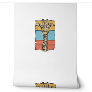 Papier Peint Chemise à rayures rétro girafe gravée vintage