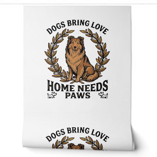 Papier Peint Chemise d'amour de chien Gravure vintage conceptio