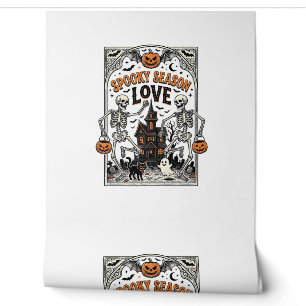 Papier Peint Chemise d'amour de saison effrayante squelette Hal