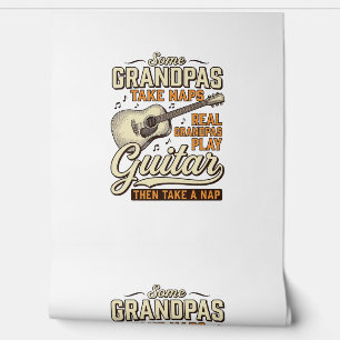 Papier Peint Chemise de conception de gravure vintage de guitar