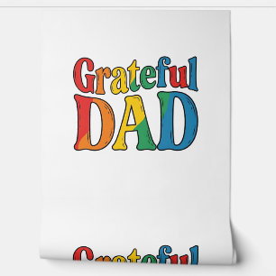 Papier Peint Chemise Grateful Dad Vintage Rainbow Typography_1