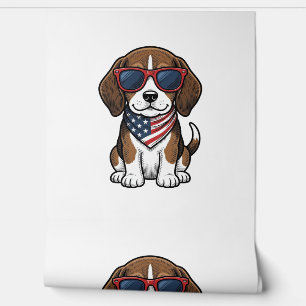Papier Peint Chemise lunettes de soleil pour chiots Beagle patr