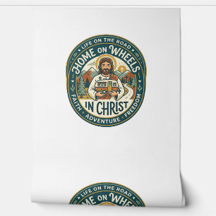 Papier Peint Chemise Vintage Jésus RV Camper Life Graphique Chr