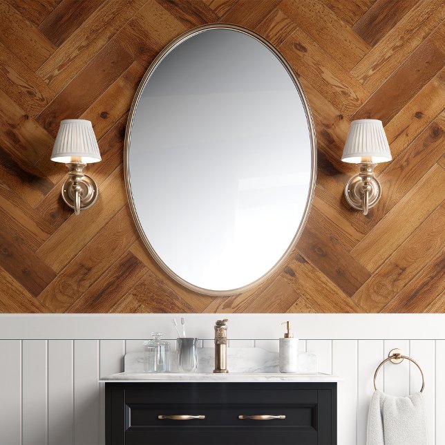 Papier Peint Chêne Doré Chevron (Créateur téléchargé)