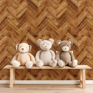 Papier Peint Chêne miel Chevron