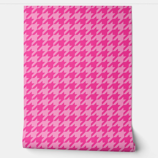 Papier Peint Chèque en pied rose (Déroulement)