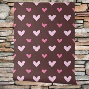 Papier peint Chéri – Cœurs roses et blush