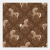 Papier Peint Chevaux avec des éléments floraux (Recto)