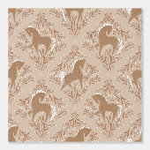Papier Peint Chevaux avec des éléments floraux (Recto)
