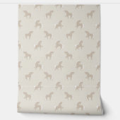 Papier Peint Chevaux crème beige (Déroulement)