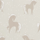 Papier Peint Chevaux crème beige (Couture)