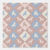 Papier Peint Chevaux et carreaux (Recto)