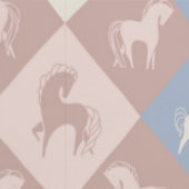 Papier Peint Chevaux et carreaux (Couture)