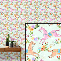 Chevaux et fleurs Brown roses