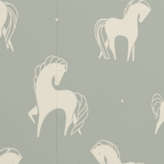 Papier Peint Chevaux gris vert (Couture)