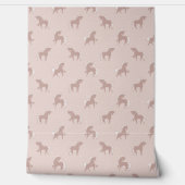 Papier Peint Chevaux vieux rose (Déroulement)