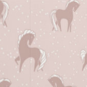 Papier Peint Chevaux vieux rose (Couture)