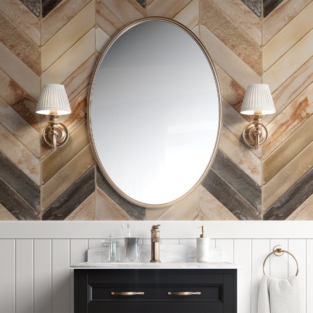 Papier Peint Chevron en Herringbone de ton neutre (Créateur téléchargé)