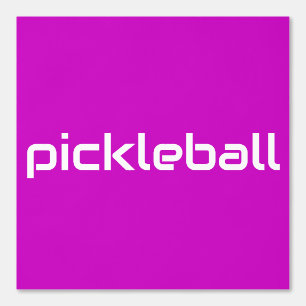 Papier Peint Chic blanc PICKLEBALL Texte sur le rose Tropical c