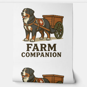 Papier Peint Chien de montagne bernois compagnon de ferme trava