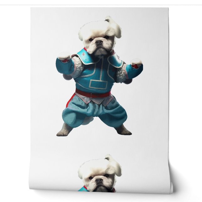 Papier Peint Chien Knows Karate transformé (Déroulement)