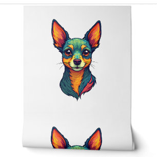 Papier Peint Chihuahua Peinture Abstraite Couleur Chien Mign