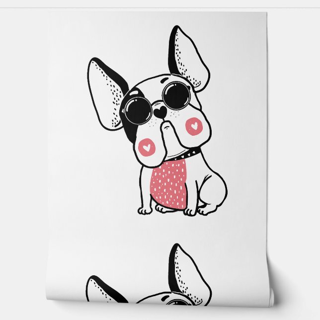 Papier Peint chiot mignon (Déroulement)