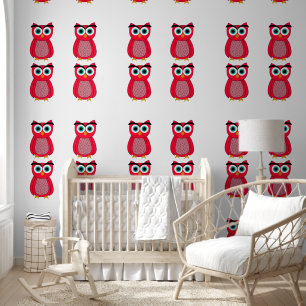 Papier Peint Chouette Rose Mignonne