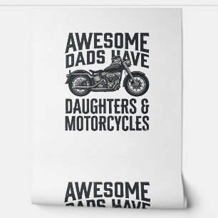 Papier Peint Citation Papa Fille Moto Vintage Vector Desi