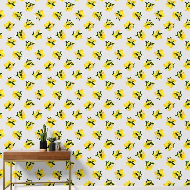 Papier Peint Citron gris citron (Couloir)