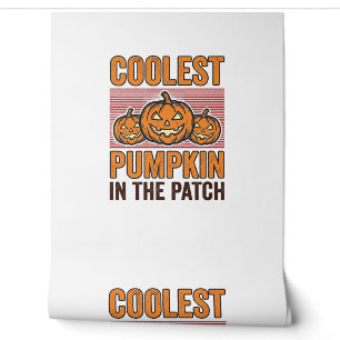 Papier Peint Citrouille la plus cool du patch Halloween Vintage
