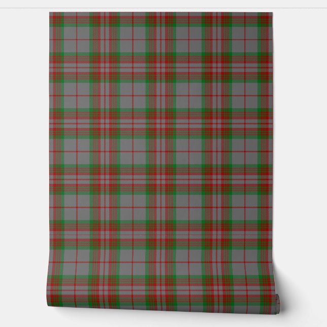 Papier Peint Clan écossais gris Tartan Plaid (Déroulement)